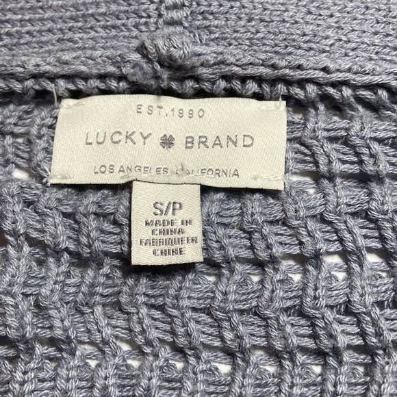 Lucky Brand Sweater in Grey Cotton Blend - Picture 2 of 8